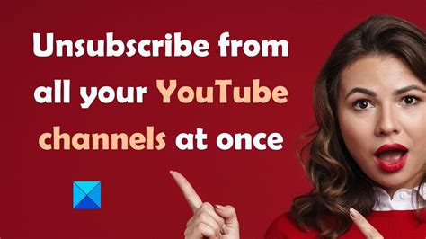 how do i unsubscribe to a utube chanel|how to unsubscribe from youtube at once.